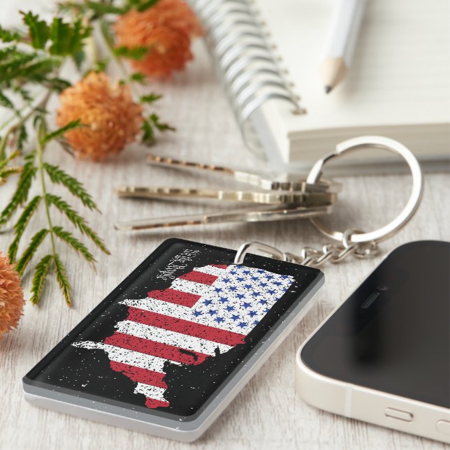 American Peace Flag America State Keychai national (Devant droit)