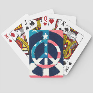 American Peace Sign grunge Spielkarten