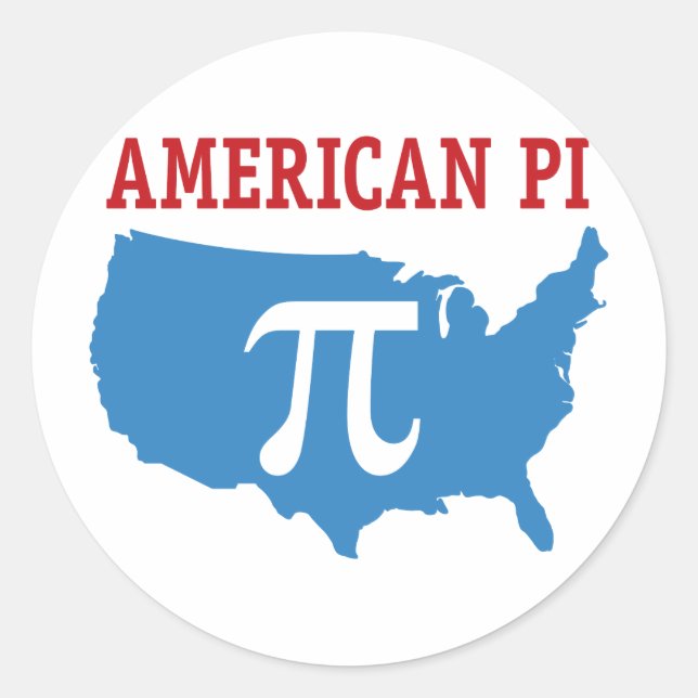 American Pi Runder Aufkleber (Vorderseite)