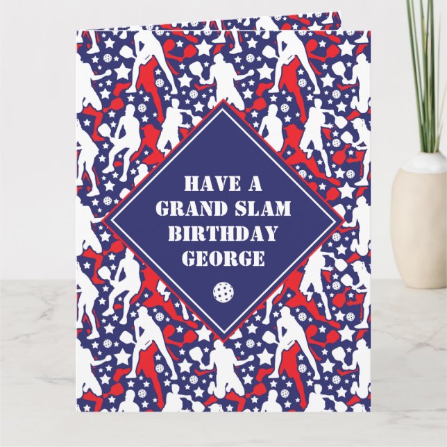 American Pickleball Grand Slam Birthday Karte (Vorderseite)