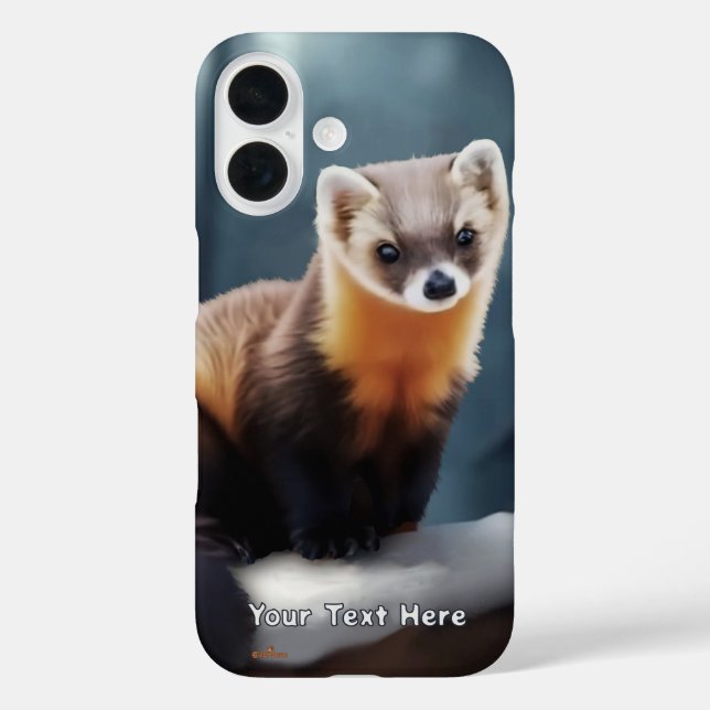American Pine Marten iPhone 16 Hülle (Rückseite)