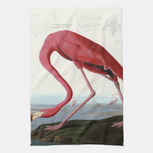 American Pink Flamingo Gift Lover Sketch Flamingo Geschirrtuch