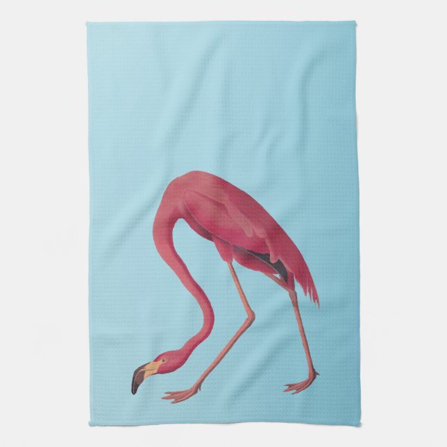American Pink Flamingo Vintag Art Geschirrtuch (Vertikal)