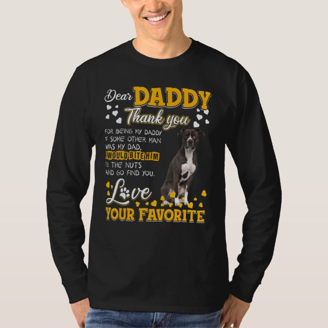 American Pit Bull Sehr geehrter Daddy Danke, dass  T-Shirt (Vorderseite)