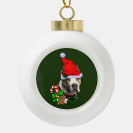 American Pit Bull Terrier Christmas Keramik Kugel-Ornament