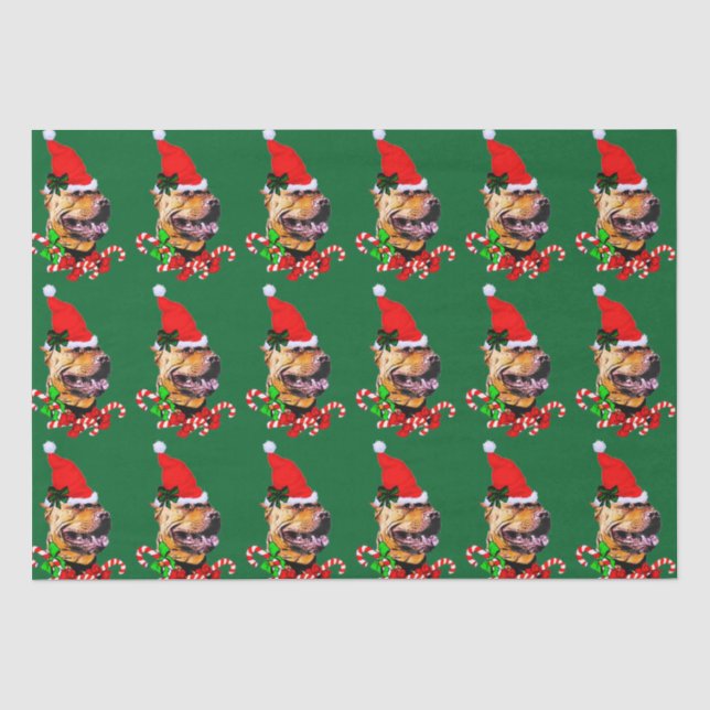 American Pit Bull Terrier Christmas Seidenpapier (Vorderseite)