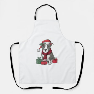 American Pit Bull Terrier Dog Christmas Outfits Sa Schürze