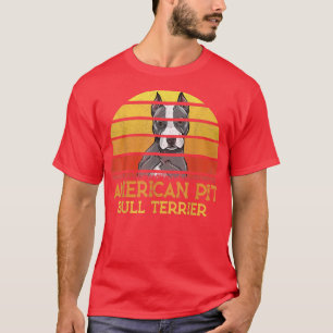 American Pit Bull Terrier Dog liebt Sonnenuntergan T-Shirt