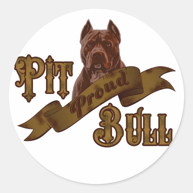 American Pit Bull Terrier Dog Runder Aufkleber (Vorderseite)
