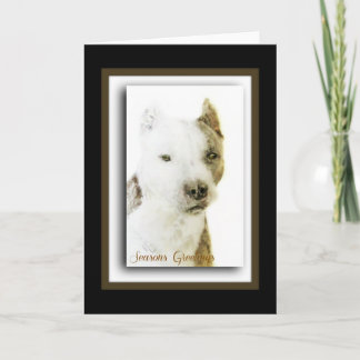 American Pit Bull Terrier Feiertagskarte