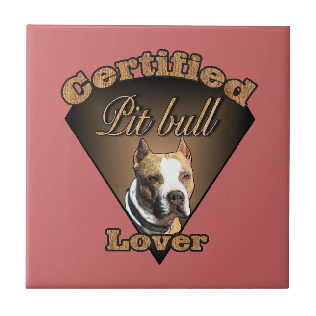 American Pit Bull Terrier Geschenke Fliese (Vorderseite)