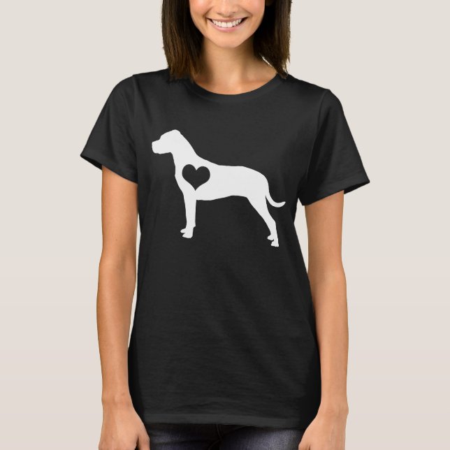 American Pit Bull Terrier Heart Dark T - Shirt (Vorderseite)