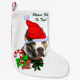 American Pit Bull Terrier Merry Kleiner Weihnachtsstrumpf