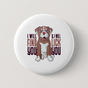 American Pit Bull Terrier Puppy Dog Button