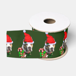 American Pit Bull Terrier Weihnachten froh Ripsband