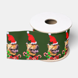 American Pit Bull Terrier Weihnachten froh Ripsband