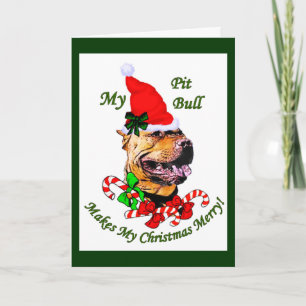 American Pit Bull Terrier Weihnachtsgeschenke Feiertagskarte