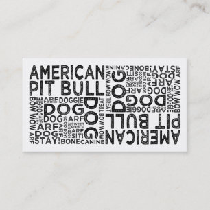 American Pit Bull Typografie Visitenkarte