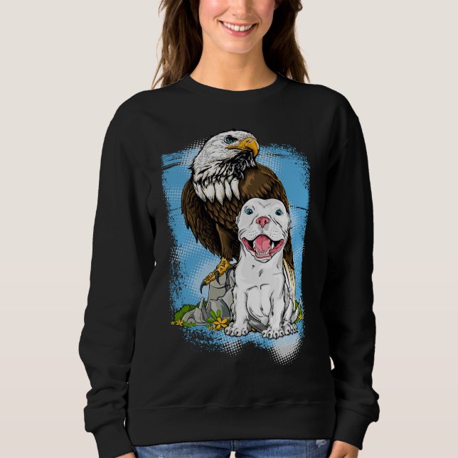American Pit Bulls & amp Bald Eagle Sweatshirt (Vorderseite)