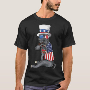American Pitbull Dog Merica 4. Juli American S T-Shirt