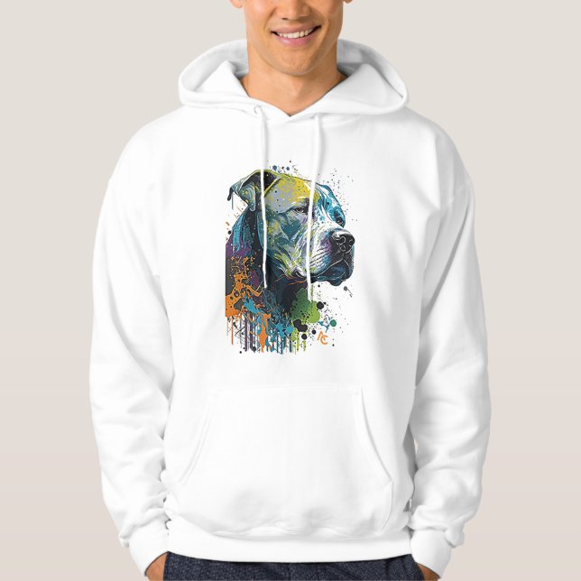 American Pitbull - Graffiti Ink Splash Hoodie (Vorderseite)