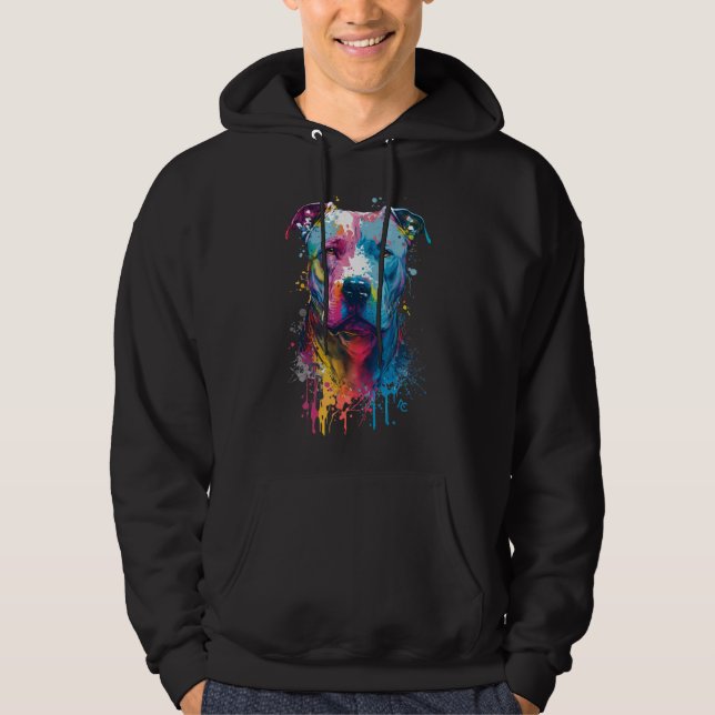 American Pitbull - Graffiti Ink Splash Hoodie (Vorderseite)