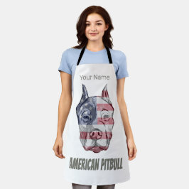 American Pitbull Terrier Bully Dog Vintage Flagge Schürze