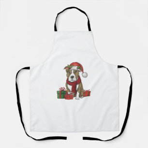 American Pitbull Terrier Dog Weihnachtslieder Part Schürze