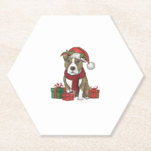 American Pitbull Terrier Dog Weihnachtslieder Part Untersetzer