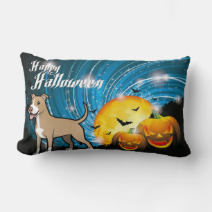 American Pitbull Terrier Happy Halloween Lendenkissen