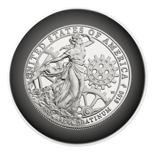 American Platinum Liberty Coin ~ Reverse 2013 ~ Keramikknauf (Vorderseite)