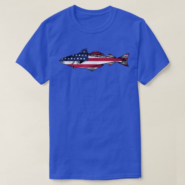 American Pollack Fish Design Pollock Fishing Fisch T-Shirt (Design vorne)