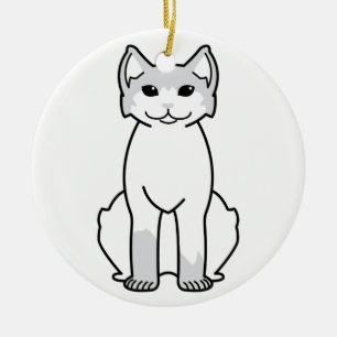 American Polydactyl Cat Cartoon Keramikornament