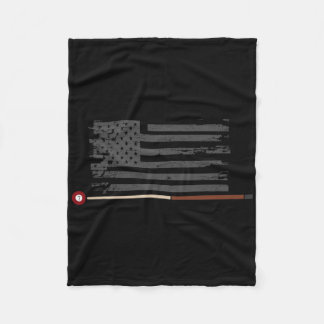 American Pool Player US Flag Billard Cue Stick G Fleecedecke