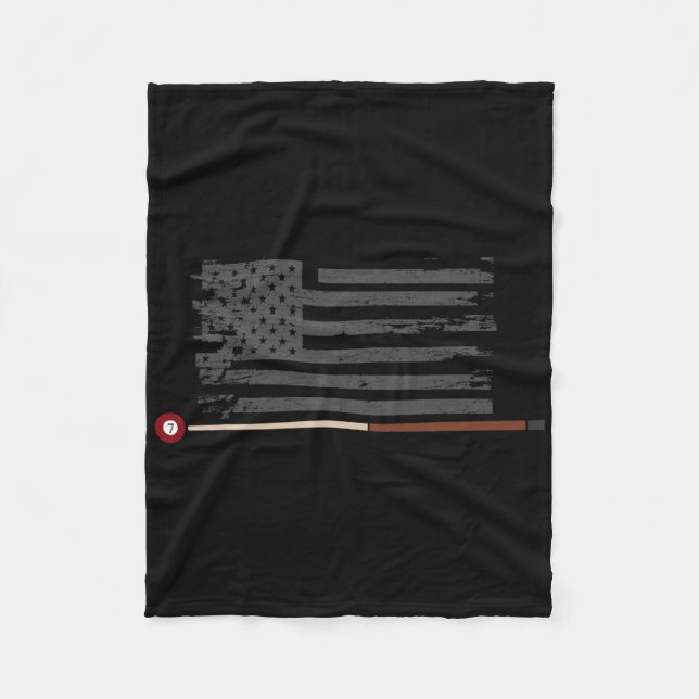 American Pool Player US Flag Billard Cue Stick G Fleecedecke (Vorderseite)