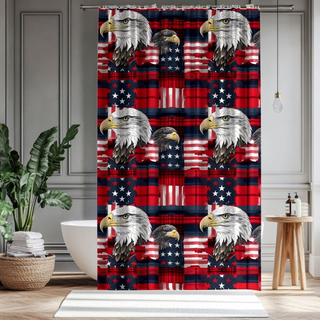 American Pride Curtain Eagle & Flag Home Touch Duschvorhang (American Pride Curtain Eagle & Flag Home Touch)