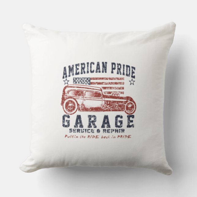 American Pride Garage Kissen (Vorderseite)