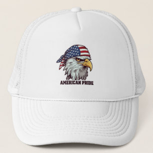"American Pride Patriotic Eagle Hoodie - US Flag Truckerkappe