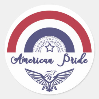 American Pride Rainbow Flag / Sticker d'aigle