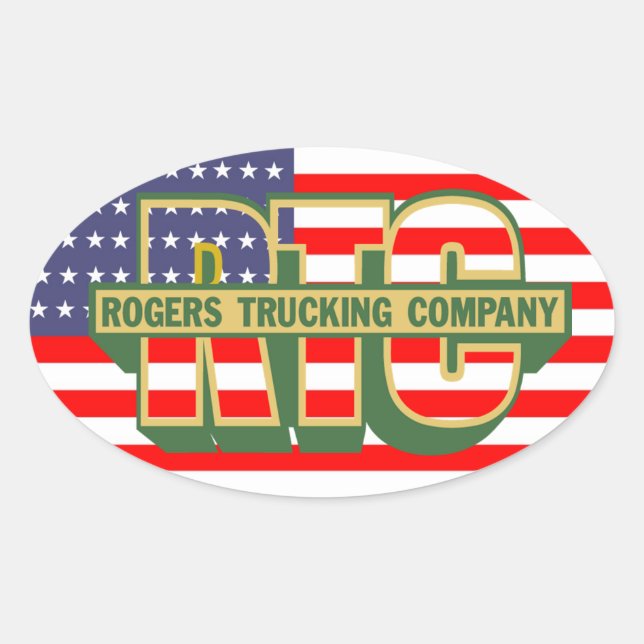 American Pride Rogers Trucking Company Ovaler Aufkleber (Vorderseite)