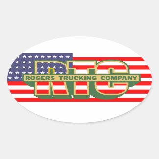 American Pride Rogers Trucking Company Ovaler Aufkleber