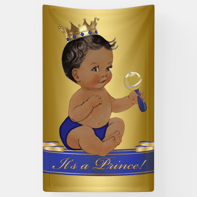 American Prince Boy Baby Dusche Banner (Vertikal)