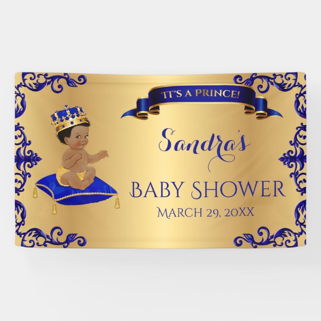 American Prince Royal Blue Gold Banner (Horizontal)