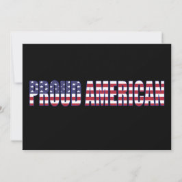 AMERICAN PrOUD modernes Flaggenskript der USA Einladung