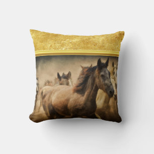 American Quarter Horse mit Goldfolie Kissen