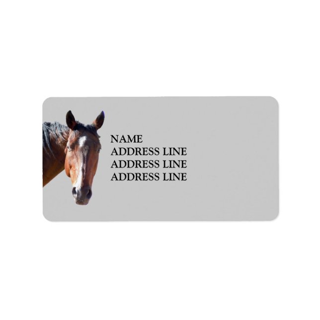 American Quarter Horse - Western Rücksendeadresse Adressaufkleber (Vorne)