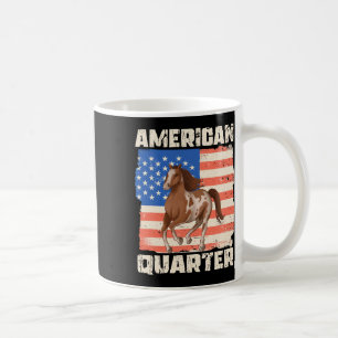 American Quarter USA Flag Horseback Riding F Kaffeetasse