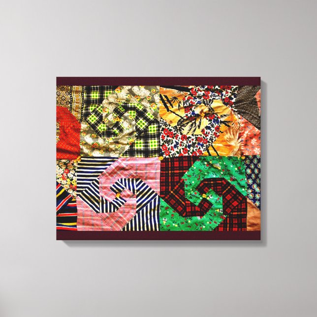 American Quilt Design Leinwanddruck (Vorderseite)