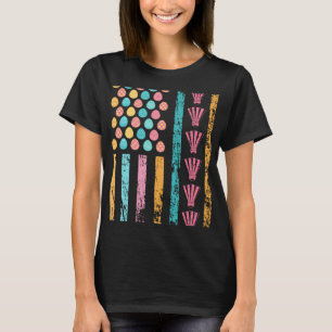 American Racquet Sports Flag Ostereier Decke Badm T-Shirt