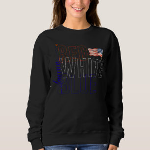 American Red White Blue, 4. Juli Sweatshirt